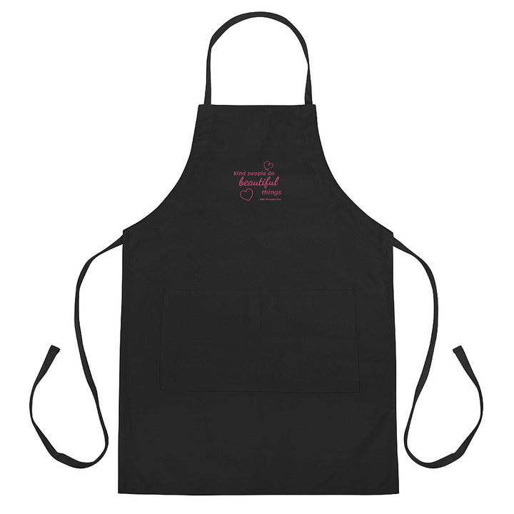 Kind people...APRON - Black with pink text product image (1)