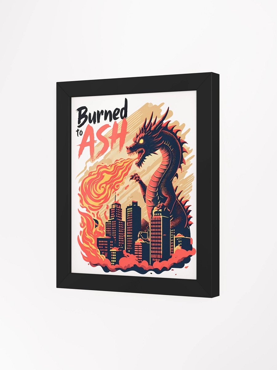 Fiery Dragon Destruction | 'Burned to Ash' Art Print Matte Poster product image (3)