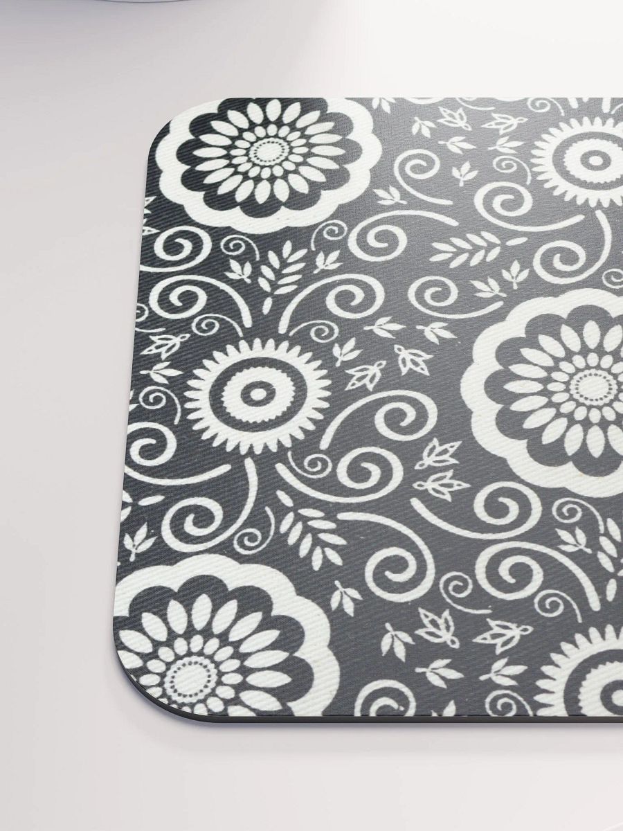 Monochrome Floral Mouse Pad product image (6)