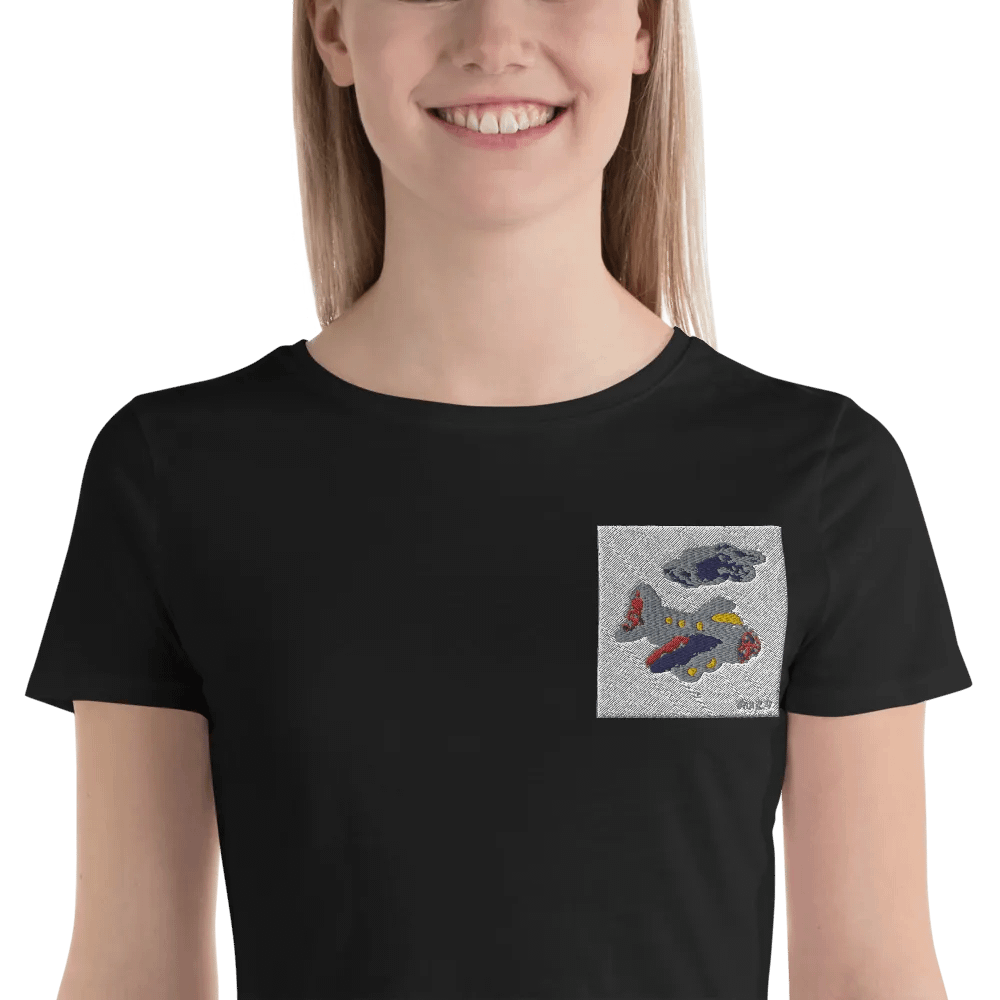 Kid Airplane (Bella+Canvas Women's Crop Tee) product image (3)