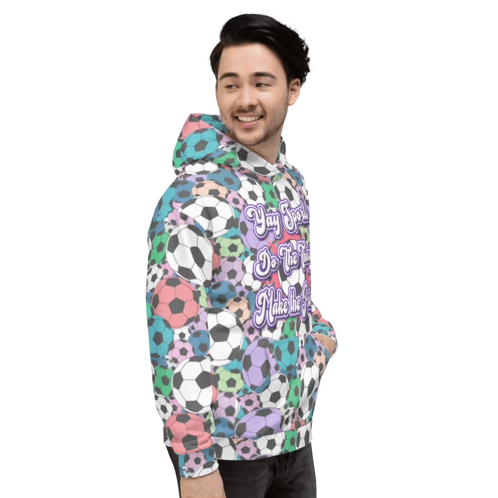 Yay Sports Soccer Football All Over Print Hoodie product image (9)