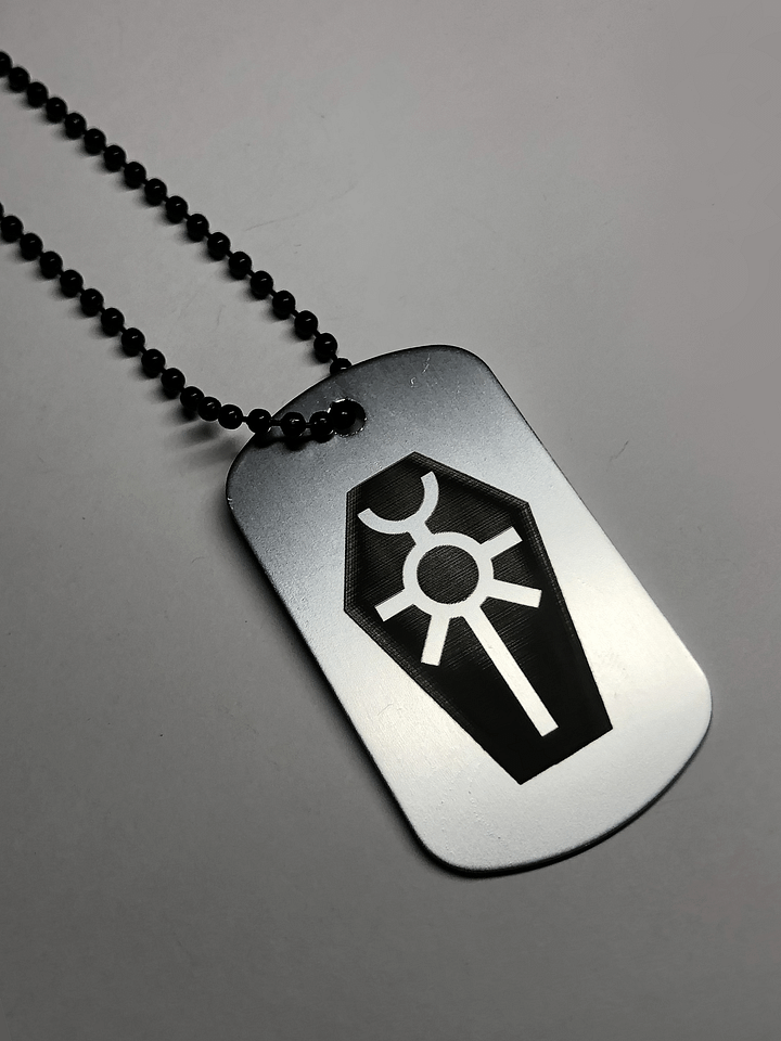 METAL TOMB - Engraved Dog Tag Pendant Necklace product image (1)