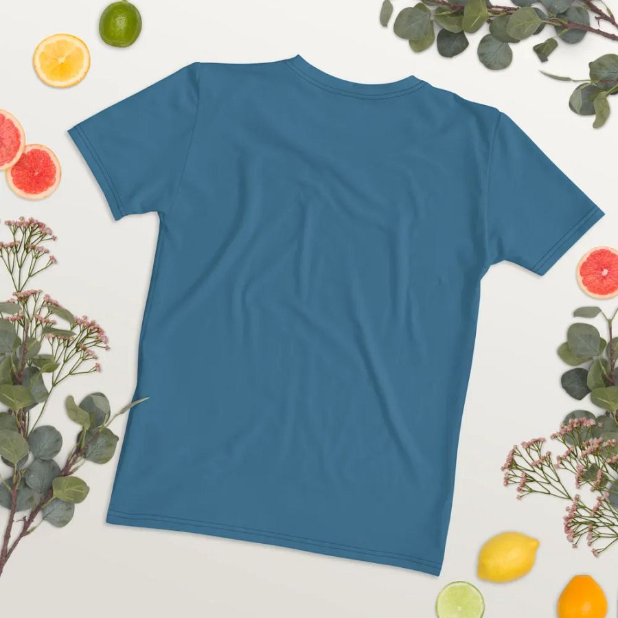 Plain Medium Blue True Summer Women's Crewneck Polyester Heavyweight Premium T-Shirt by Treasure Pie product image (12)