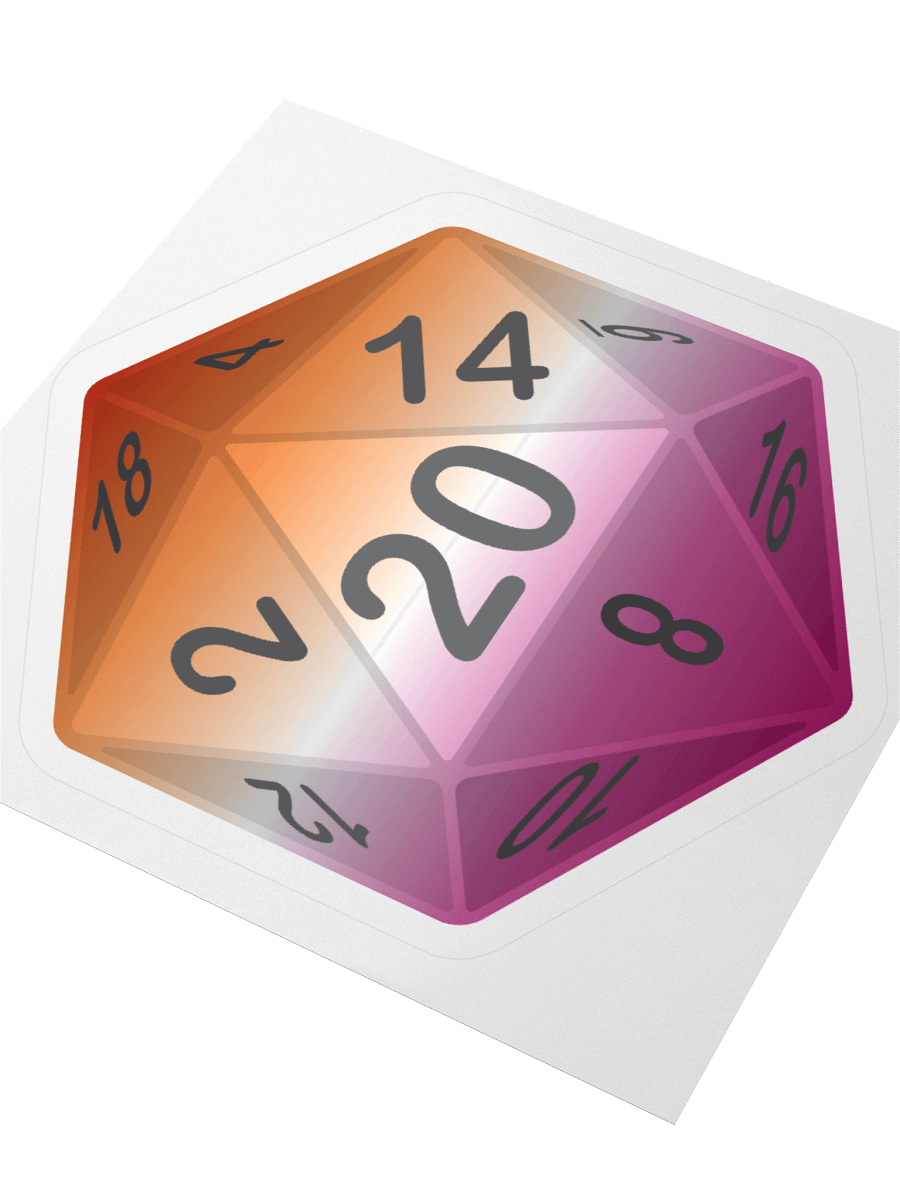 Lesbian Pride D20 Sticker product image (8)