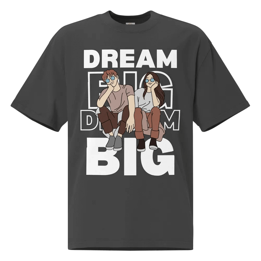 Dream big oversized faded fit T-shirt product image (1)