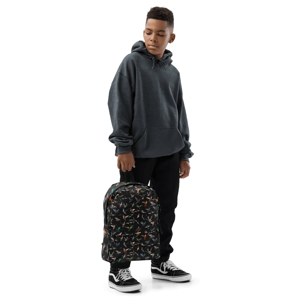 Vibrant Hummingbird Flight Backpack for birders moms dads friends product image (6)