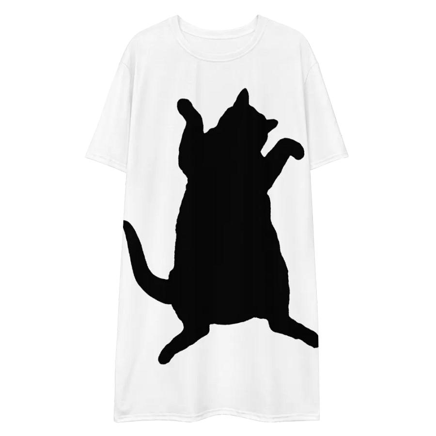 Dancing Demeowcracy Feline Black and White T-Shirt Dress product image (7)