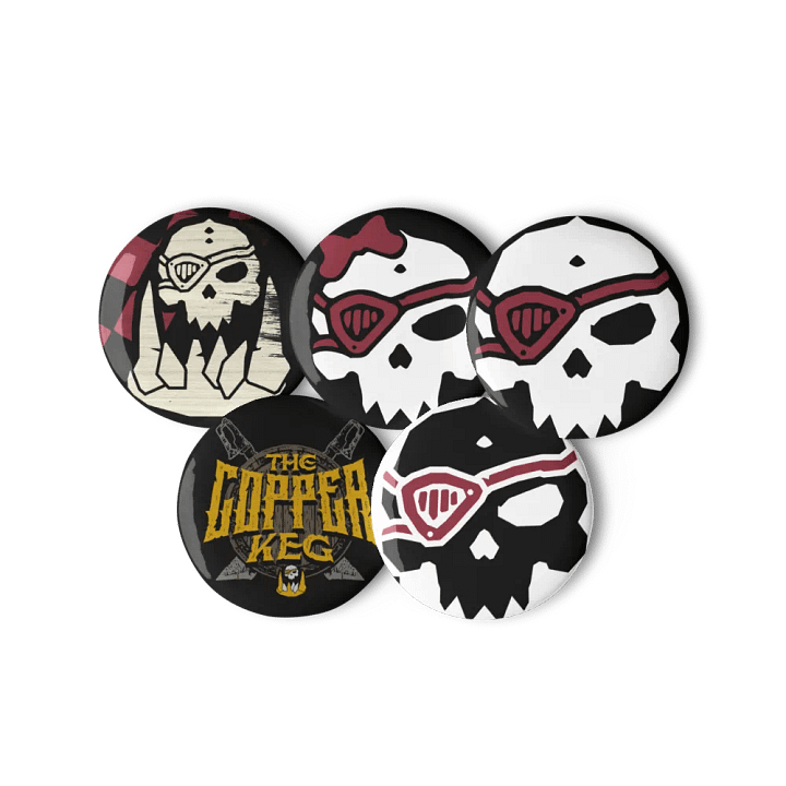 Skulls Pin Buttons Set product image (2)