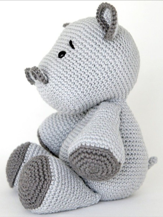 UK Pattern - Amigurumi Crochet Hippo product image (3)
