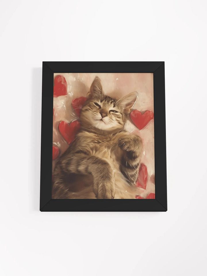 Heartfelt Feline Love - Framed Matte Poster product image (3)