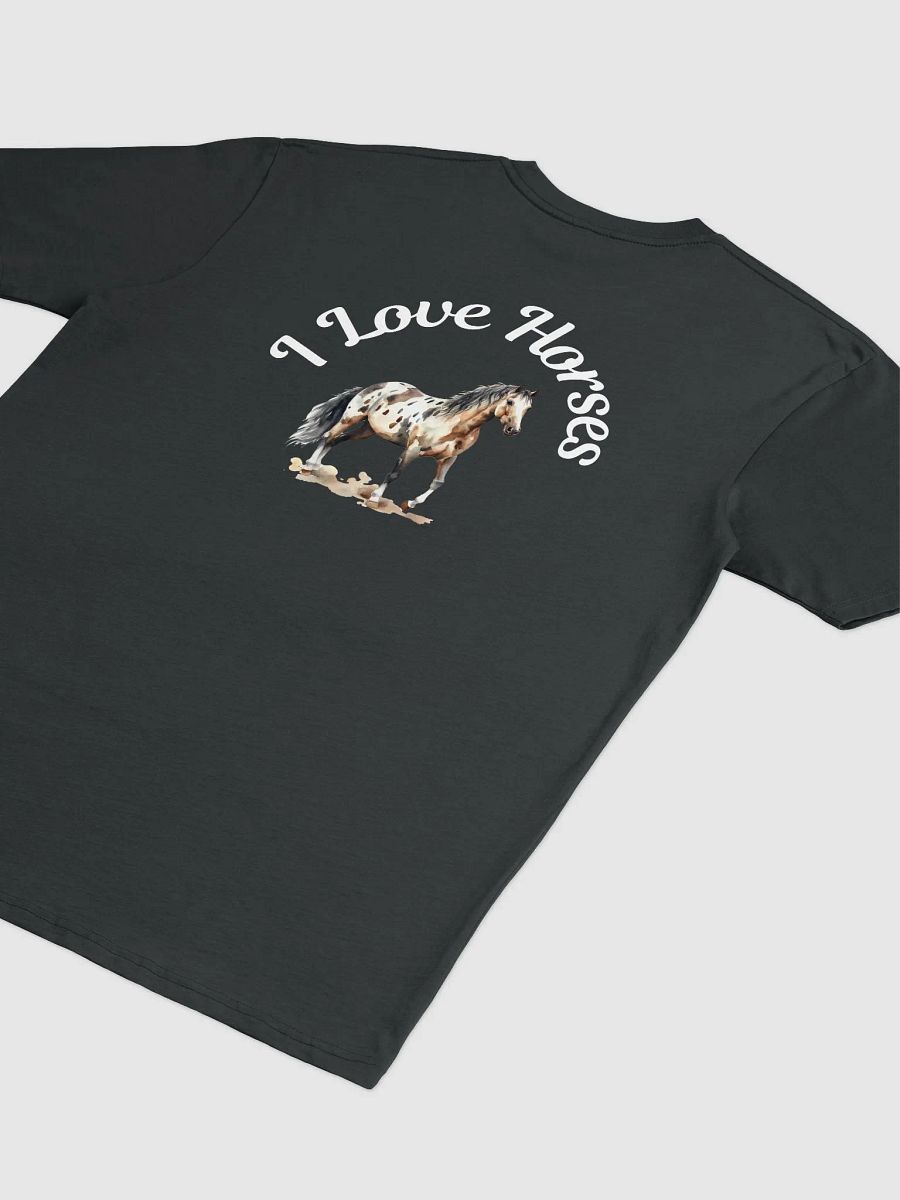 I Love Horses 001 Cotton Heritage Men's Premium Heavyweight Tee Dark Colours product image (4)