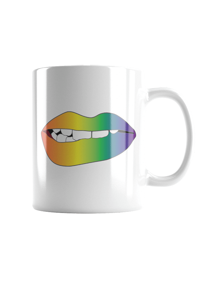 Rainbow Pride Gradient Biting Lips Mug product image (1)
