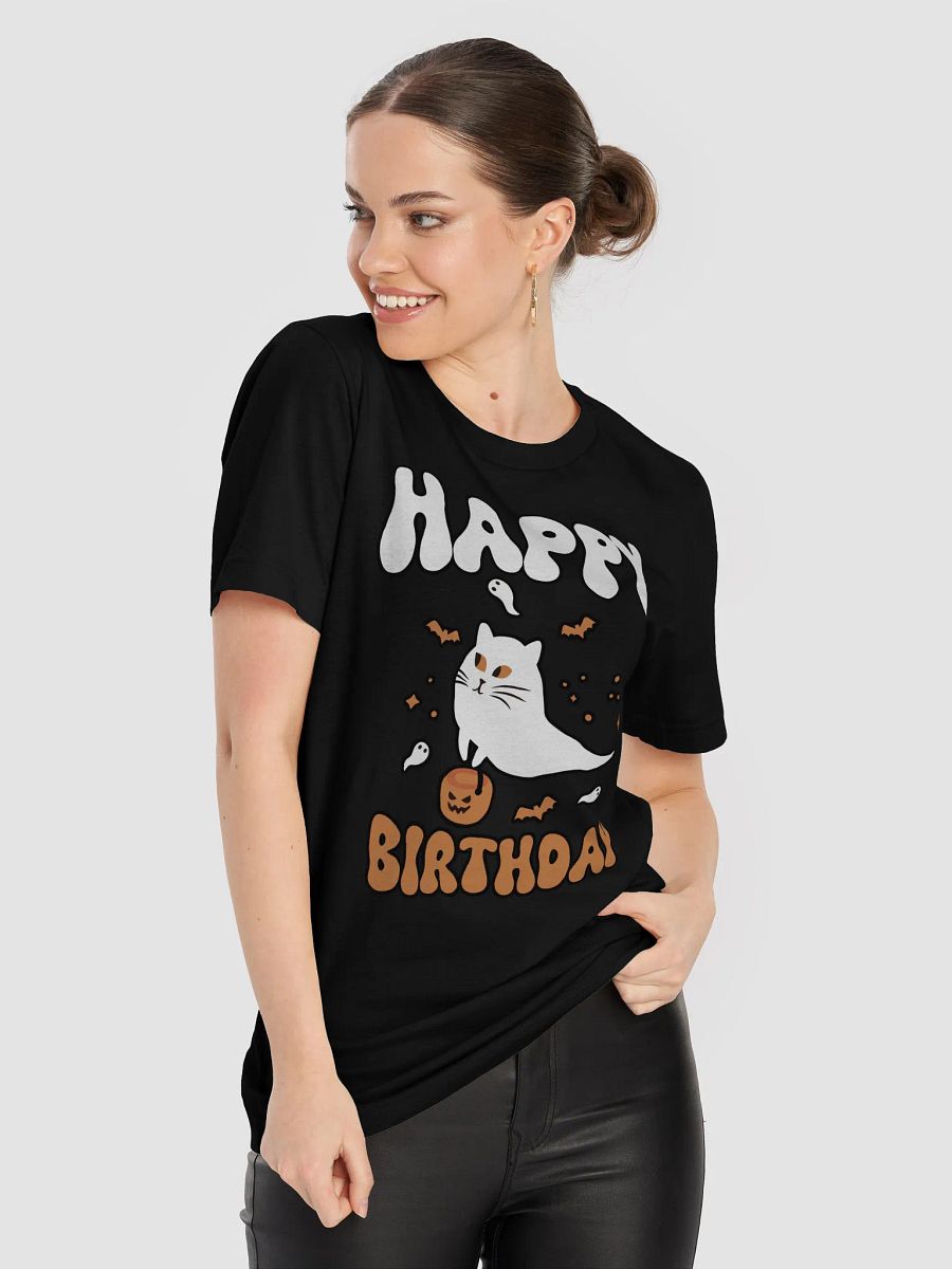 Happy Birthday (Cat Ghost Halloween) T-Shirt product image (38)