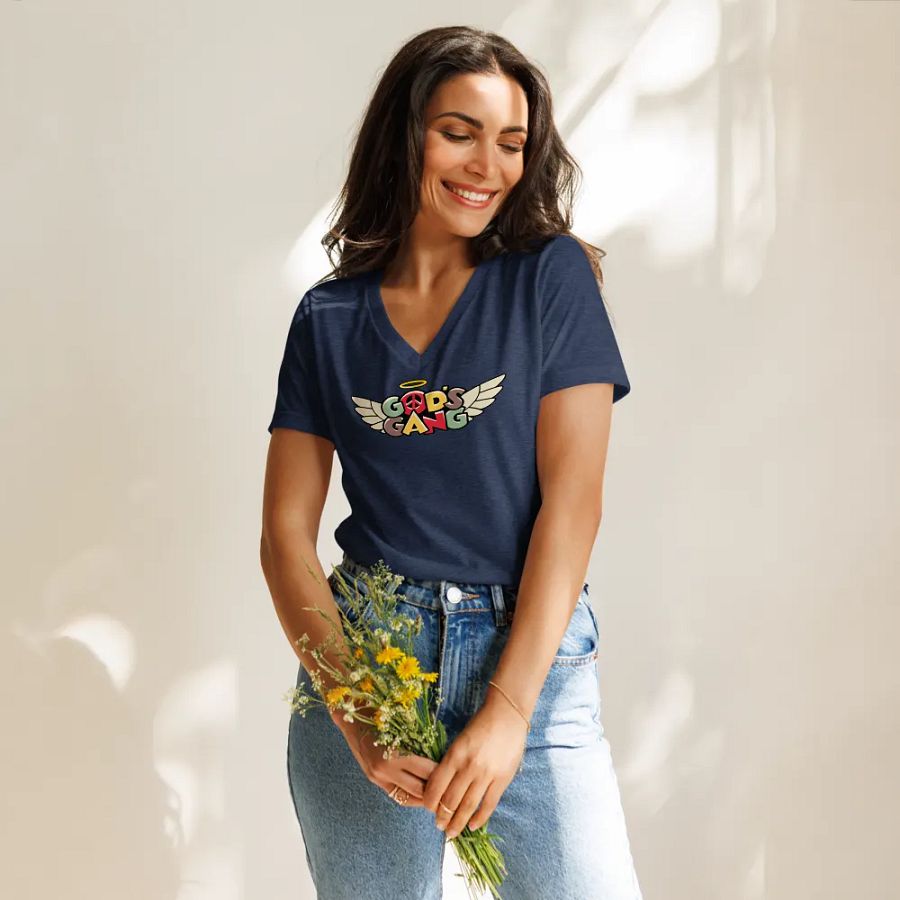 God's Gang | Women's Relaxed V-Neck T-Shirt product image (35)