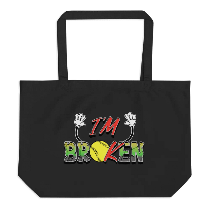 Im Broken Im Ok Softball Hands Colorful Statement Tote product image (1)