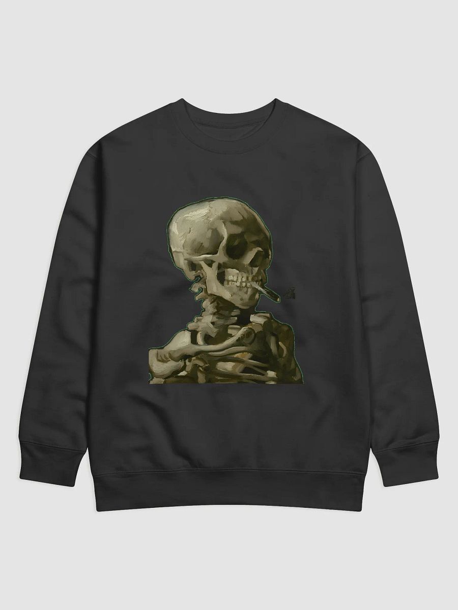 Vintage Retro Van Gogh Skeleton Smoking Classic Sweatshirt product image (1)