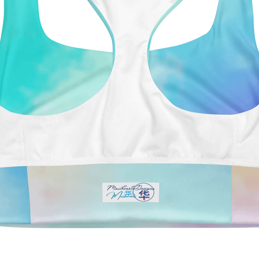 Blur cloud rainbow Design Longline Sports Bra - v2 product image (2)