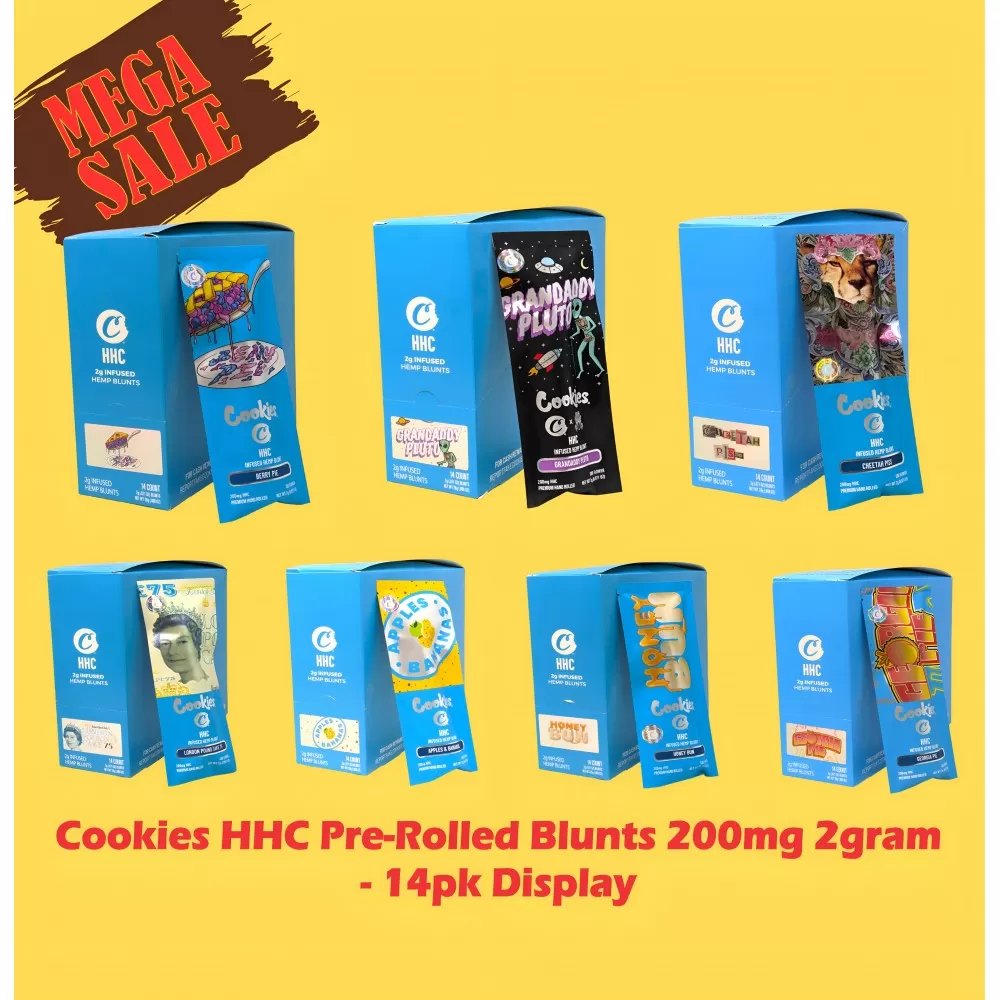 Cookies HHC Pre-Rolled Blunts 200mg 2gm - 14pk Display product image (8)
