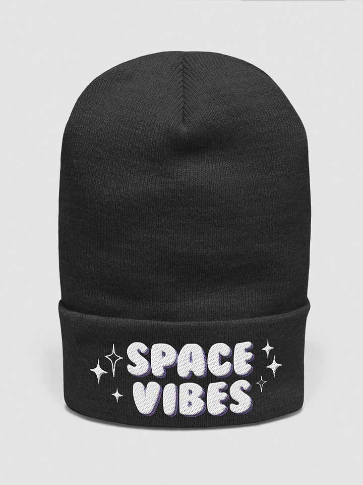 Space Vibes Embroidered Beanie - Black product image (1)