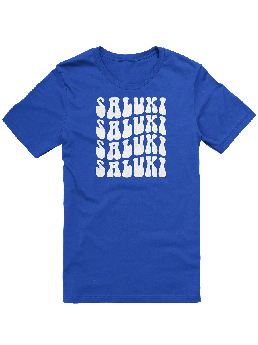 Saluki Blue & White Retro Wavy 70's Inspired T-Shirt product image (2)