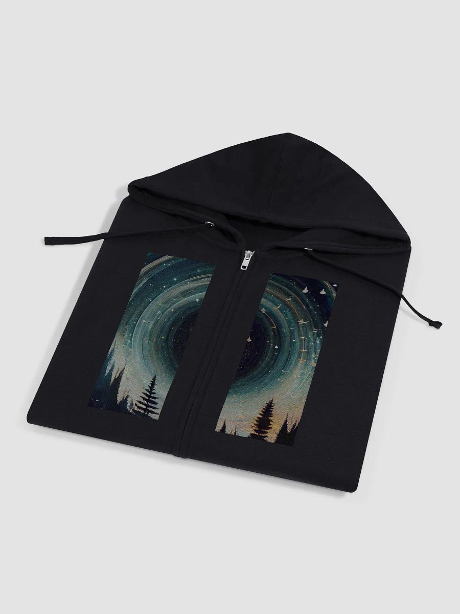Starry Night Swirl Fleece Zip-Up Hoodie product image (4)