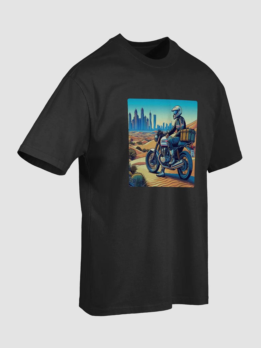City Rider Adventure T-Shirt | Dubai city work AI product image (26)