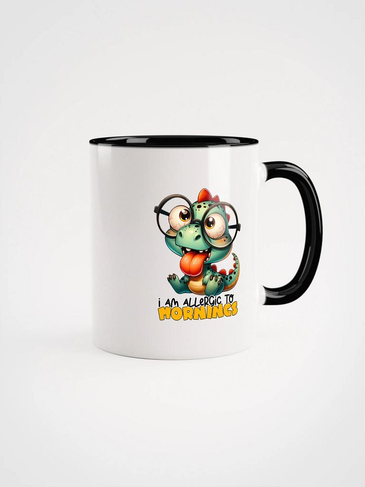 I Am Allergic to Mornings Baby Dino Coffee Mug – Cute Dinosaur Design – Funny Morning Mug, Sarcastic Gift product image (1)