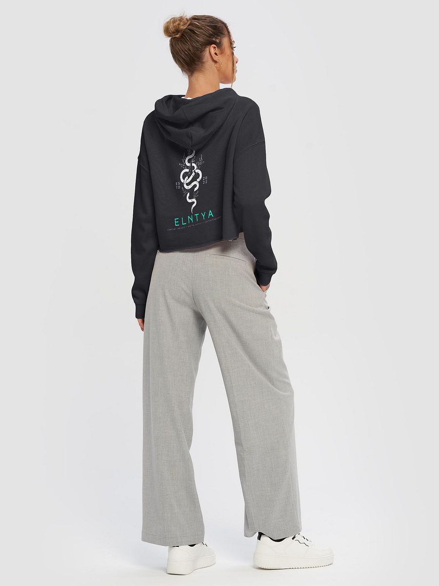 Big El White Snek Logo Cropped Hoodie product image (6)