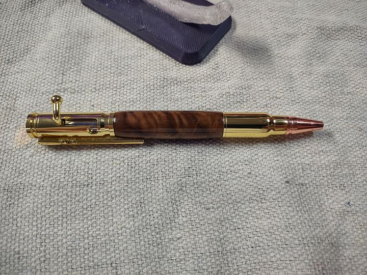 Golden Elegance Bolt Action Pen – Polished Mahogany & Gold Finish- RBBLTCAMO3 product image (1)