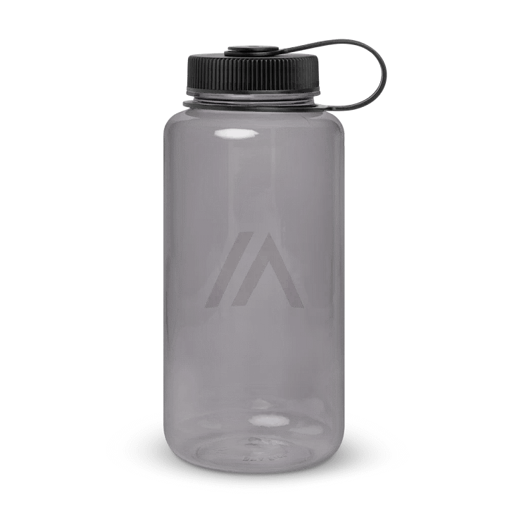 Wide Mouth Plastic Water Bottle - Charcoal product image (2)