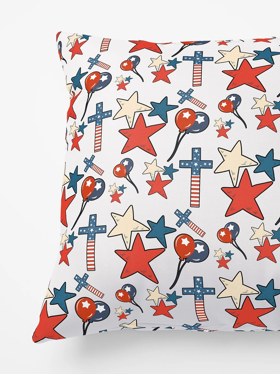 Red, White And Blue Stars And Crosses Pillow product image (5)