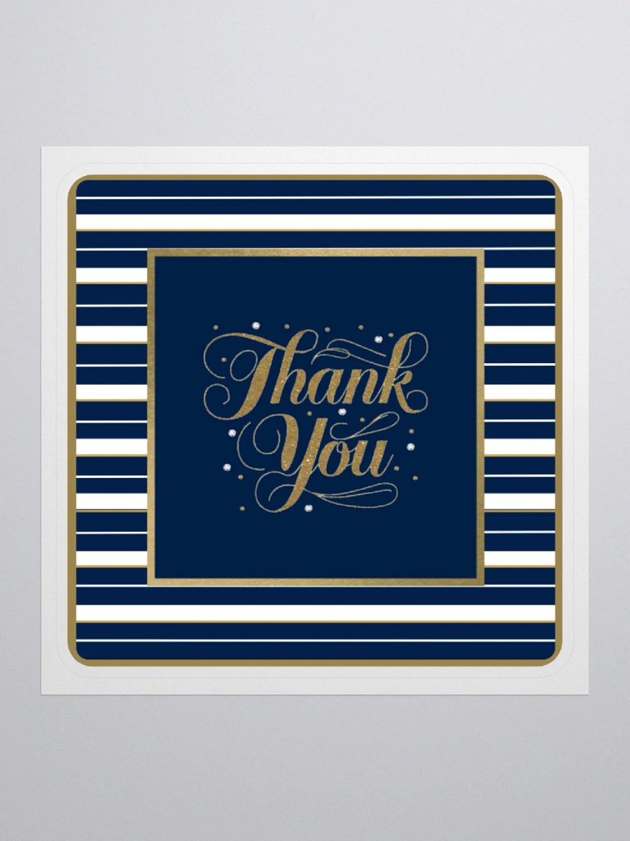 Navy and White, Thank You Sticker product image (1)