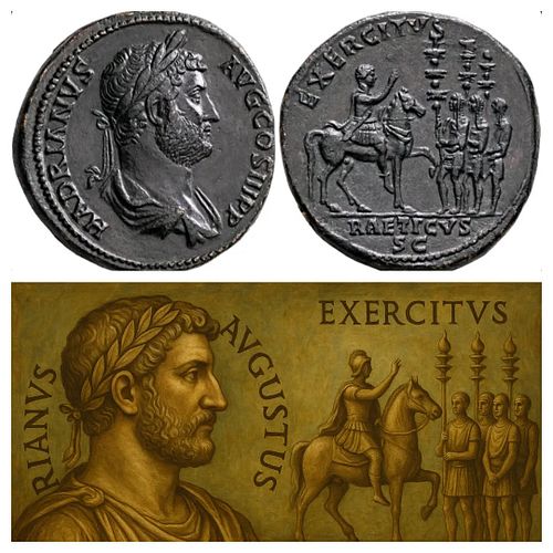 Many of if Hadrian's provincial visits were commemorated through extensive coin series, most of which feature personification...