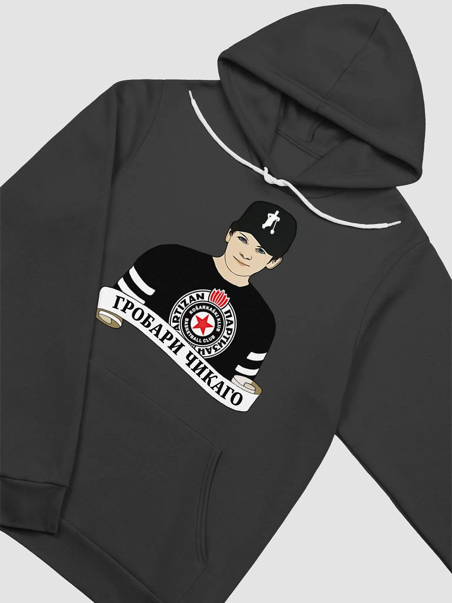 Grobari Čikago KK Partizan Bella+Canvas Supersoft Hoodie product image (3)
