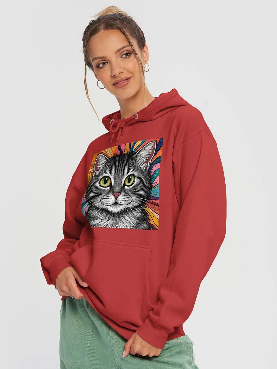 Vibrant Feline Dream Hoodie product image (3)