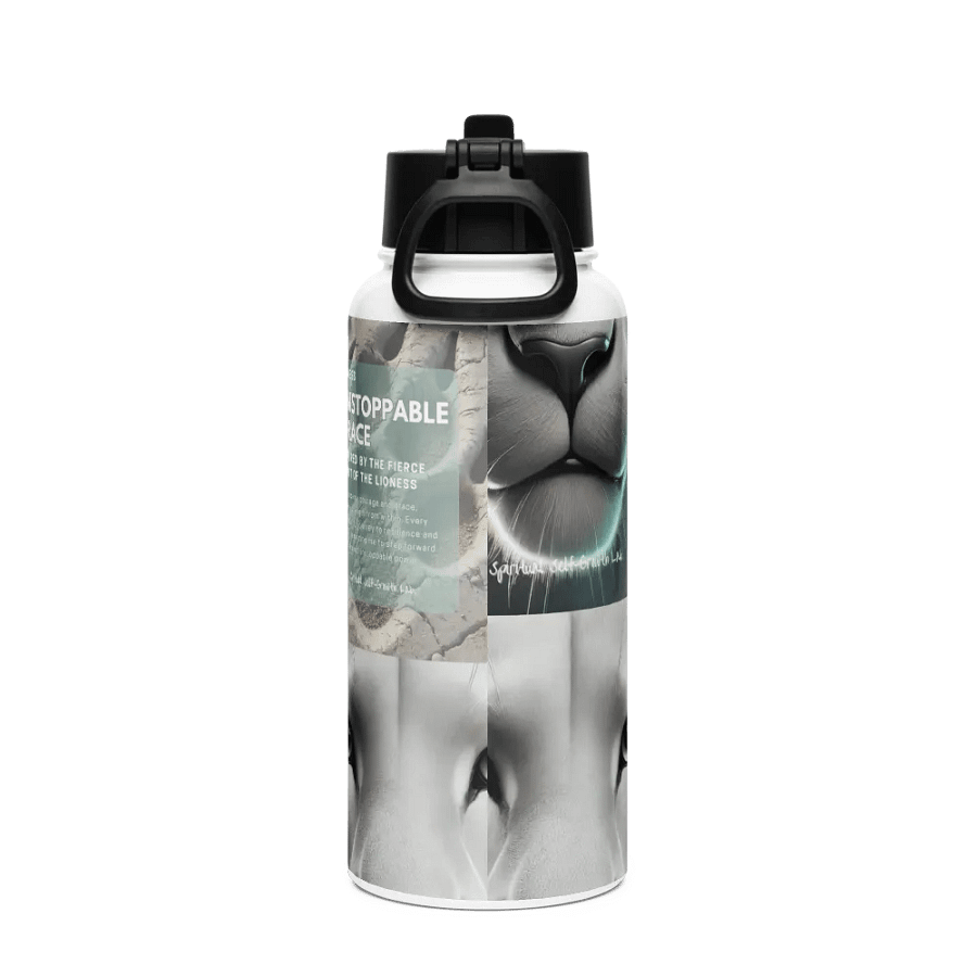 "Unstoppable Grace" Lioness Stainless Steel Water Bottle – A Tribute to Fierce Feminine Power product image (2)