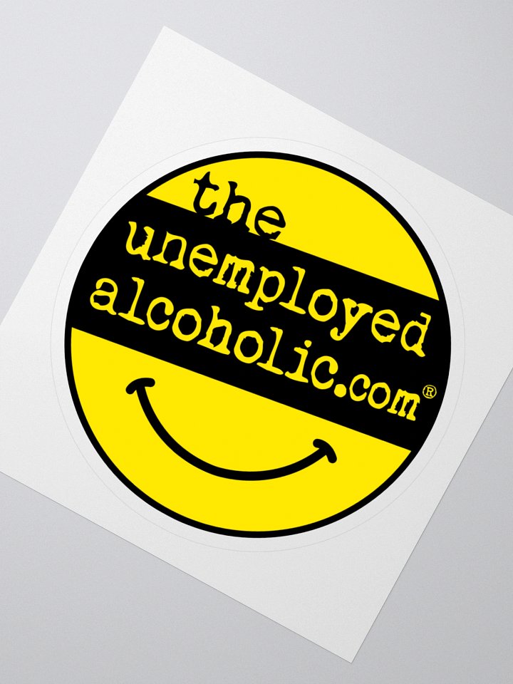 Unemployed Alcoholic Kiss Cut Stickers 4"X4" product image (2)