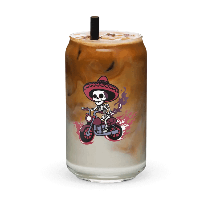 Bone to be Wild 16oz Can-Shaped Drinking Glass product image (4)