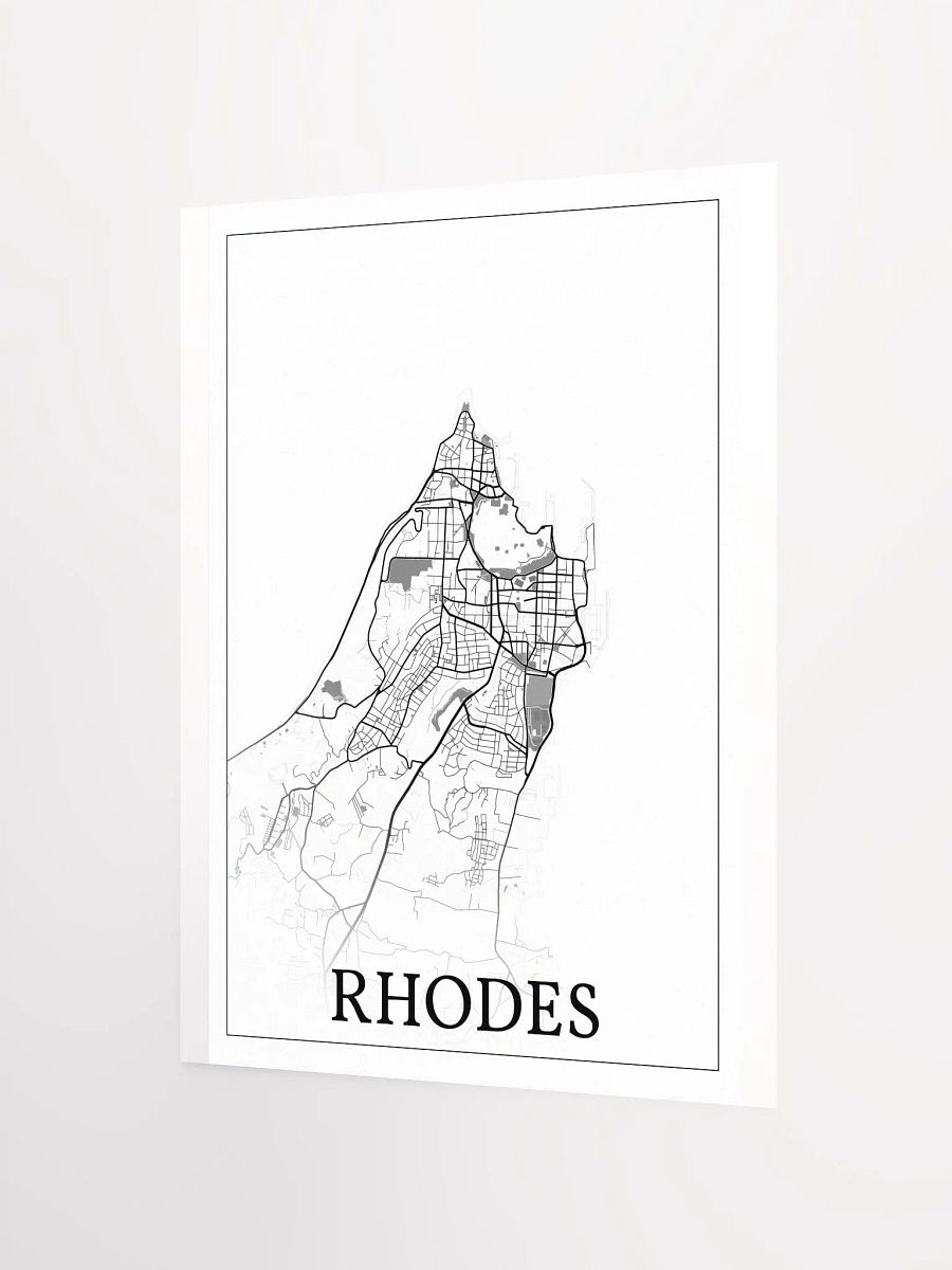 Rhodes City, Greece, city map print product image (9)