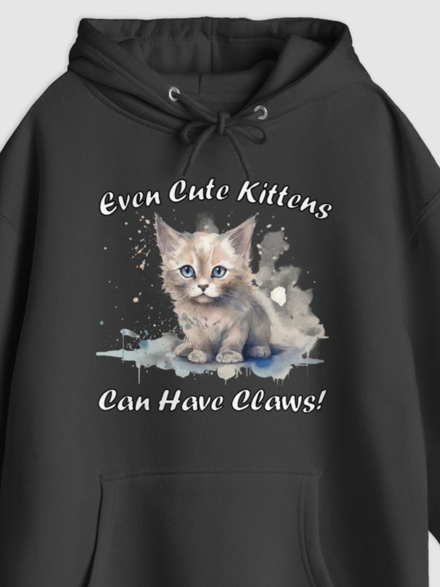 Even Cute Kittens Can Have Claws Pullover Hoodie (Front Only) product image (7)