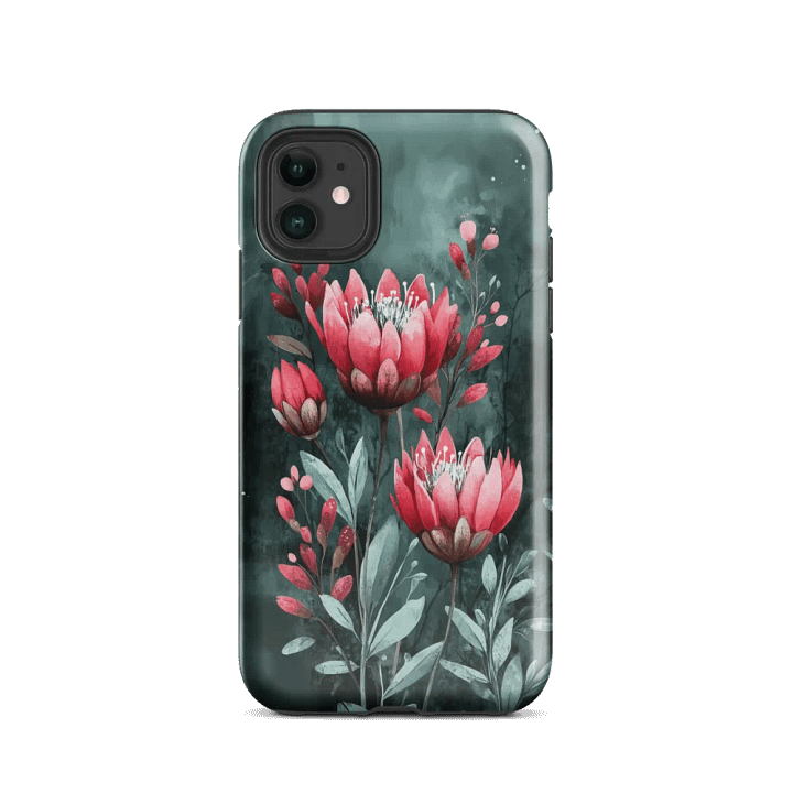 Red Flower Botanical - Tough Phone Case product image (2)