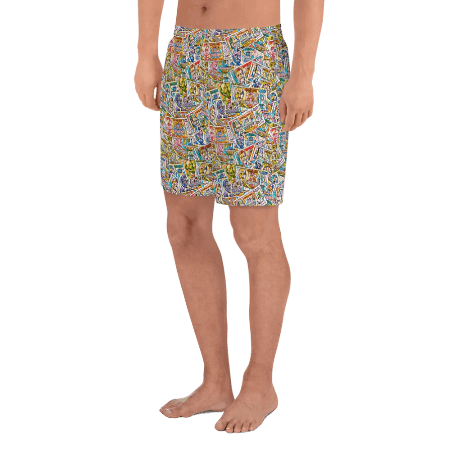 Jugoslovenski inflatorni dinar 1993 (Kolaž/mozaik) All-Over Print Athletic Shorts product image (4)