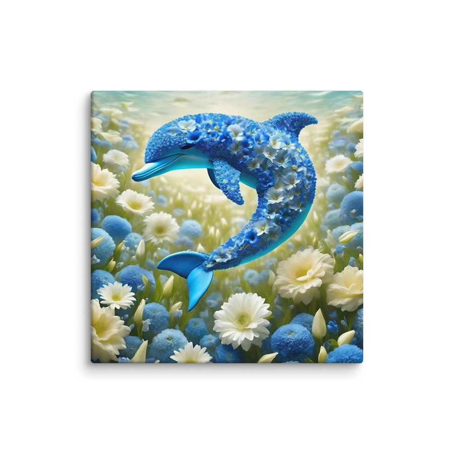 Flower Dolphin Wall Art product image (2)