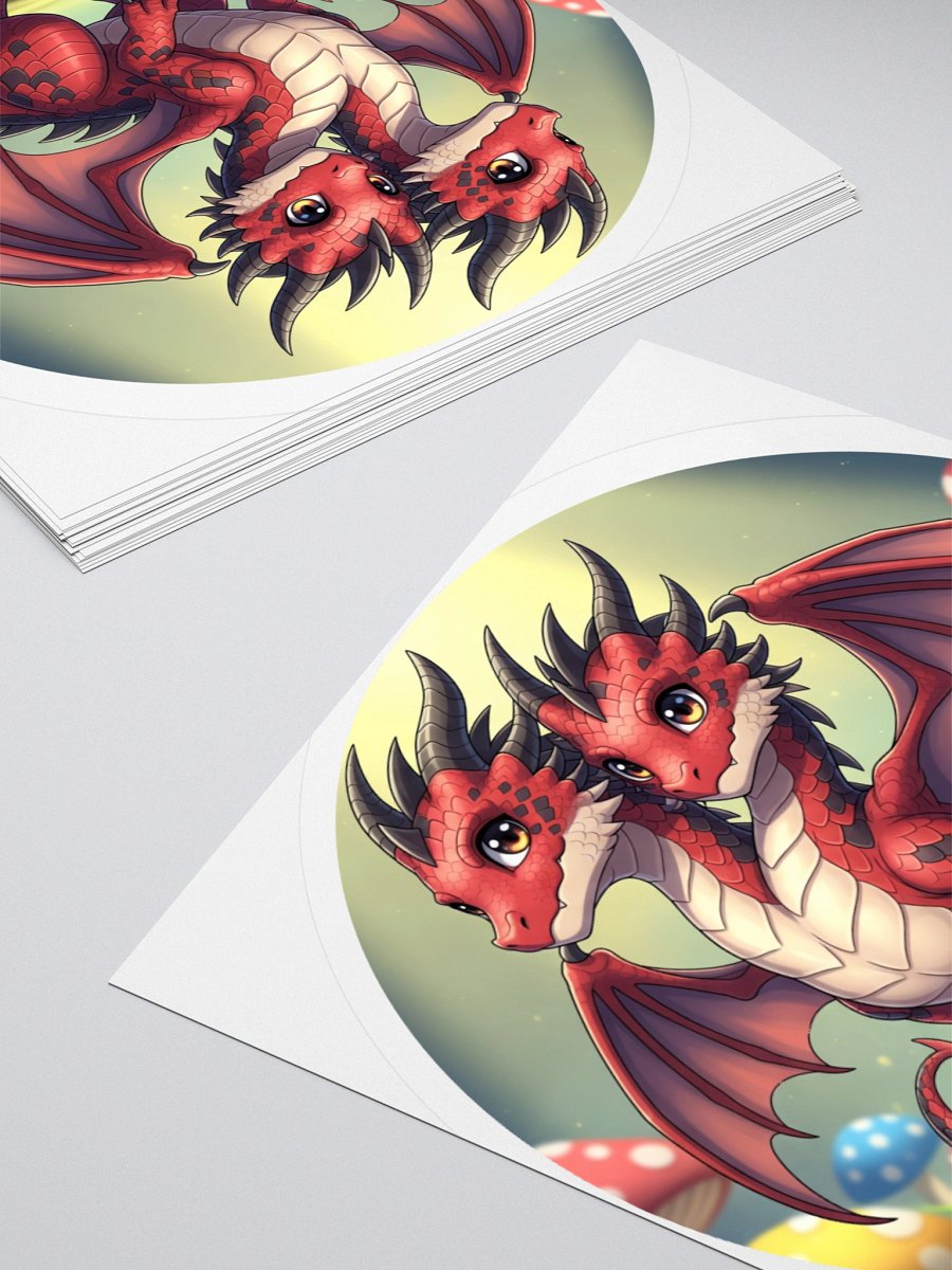 Cute dual headed baby dragon sticker! product image (4)