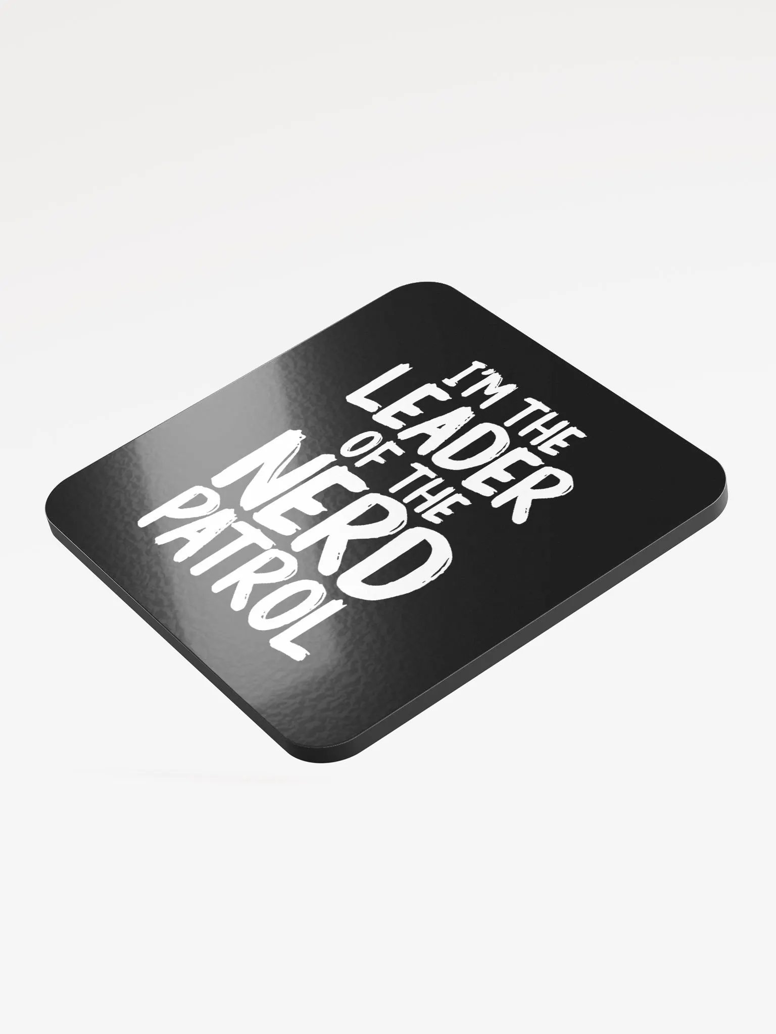 Nerd Patrol Leader Glossed Cork Coaster product image (3)