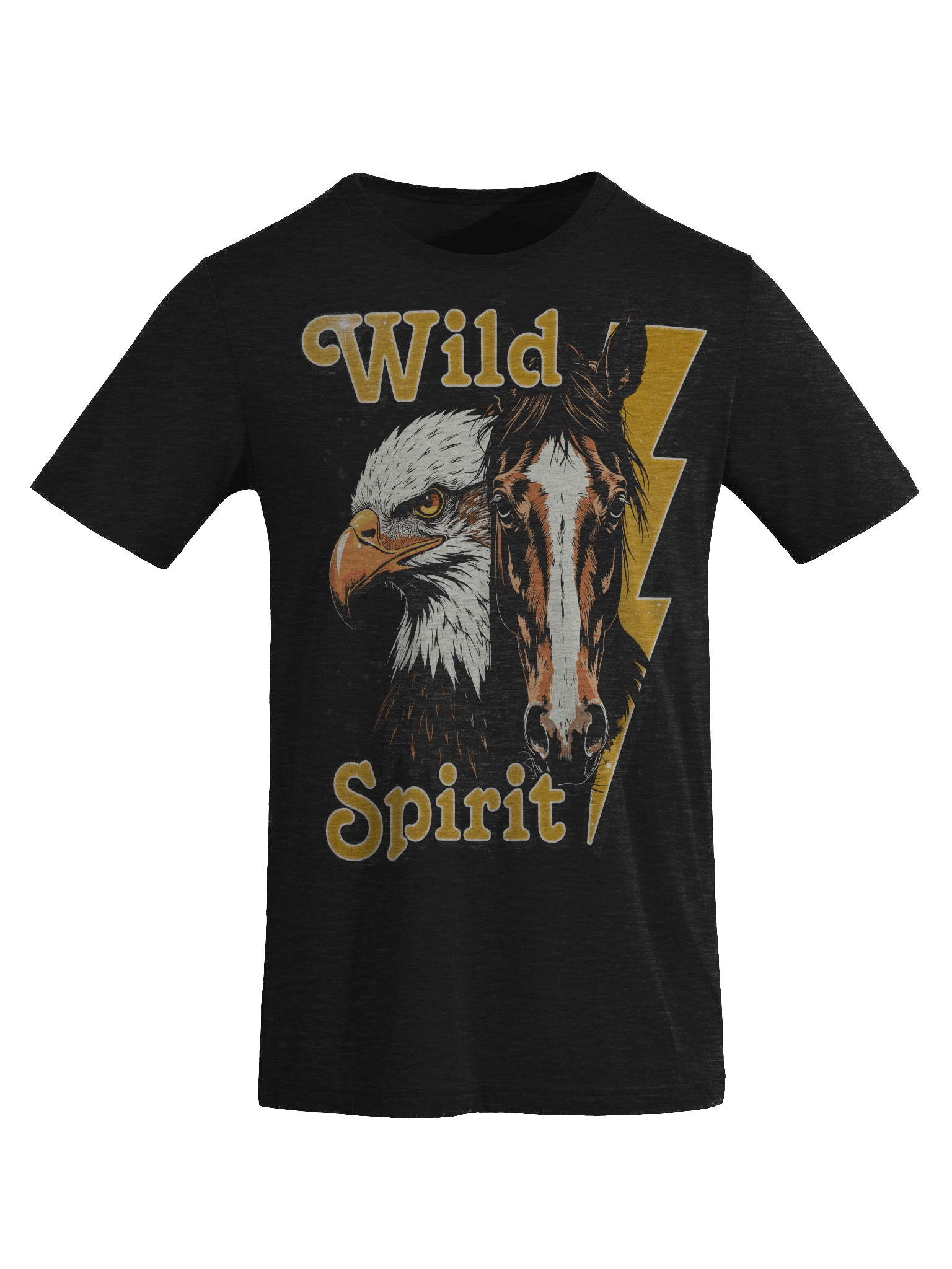 The "Wild Spirit" Eagle & Horse Triblend T-shirt product image (4)