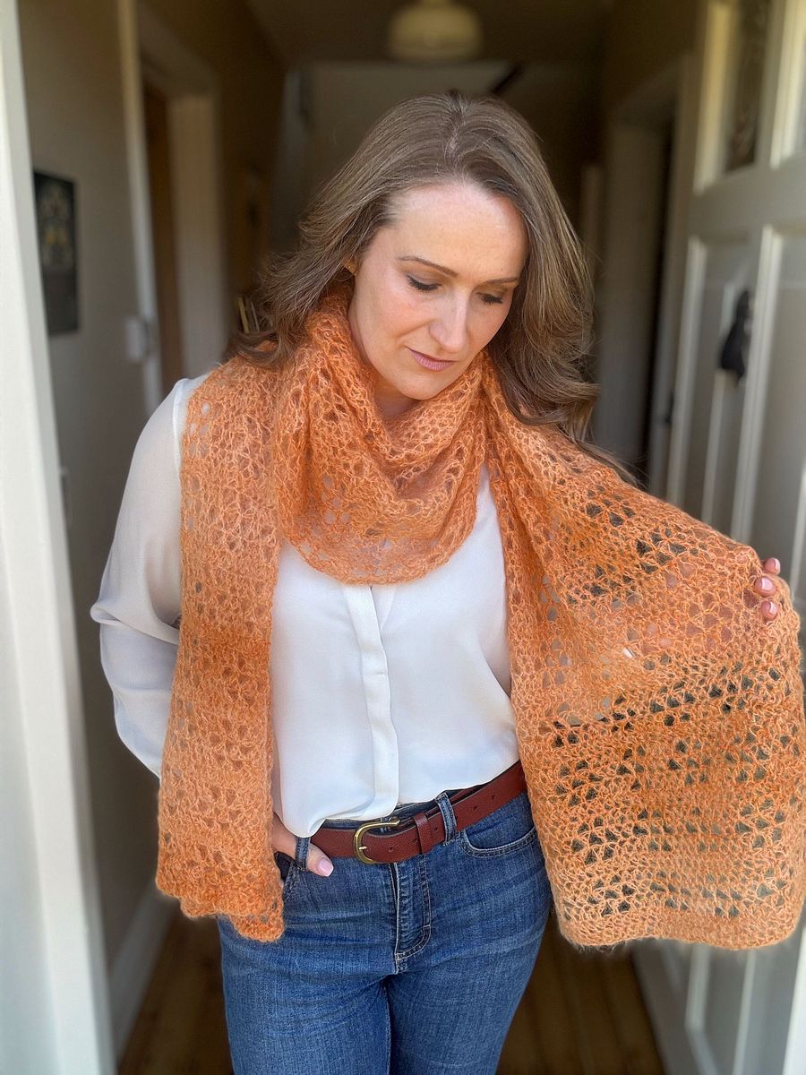 Orange Blossom Lace Crochet Shawl Pattern PDF product image (6)