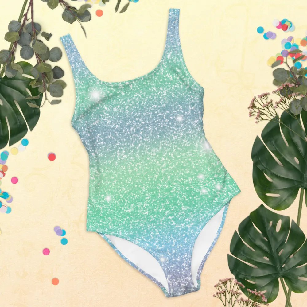 Glitter Unicorn Texture Design One Piece Swimsuit (8) product image (9)