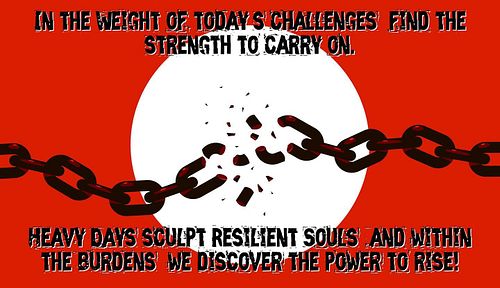 We all have challenges we face daily!! We all do our best to cope with the heavy days!! Just know it’s ok to not be ok!! You ...