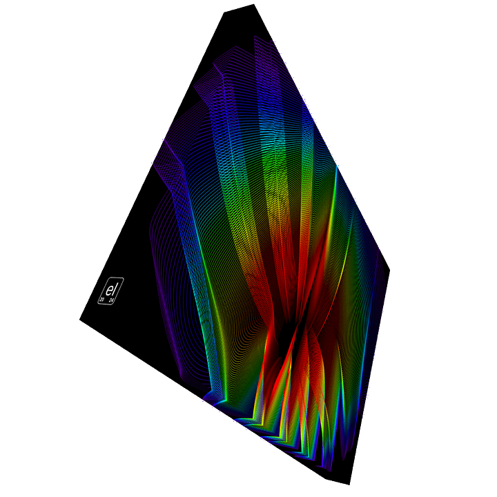 Sparse Spectral Spaceport Delta - Diffraction Curves Physics Art Canvas Print product image (2)